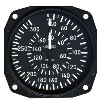 Falcon Dual Dial Airspeed Indicator 30-300 Kph / 30-160 Knots P/N 10-02231